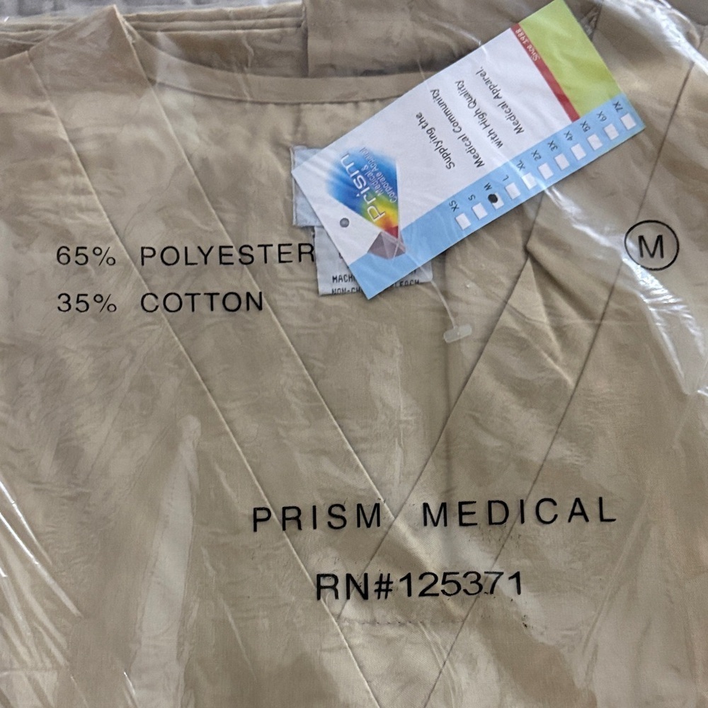 Prism Medical Beige Scrub Top - Picture 2 of 6
